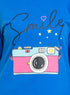 Royal Blue Printed Long - Sleeve Design 20 - Khotwh